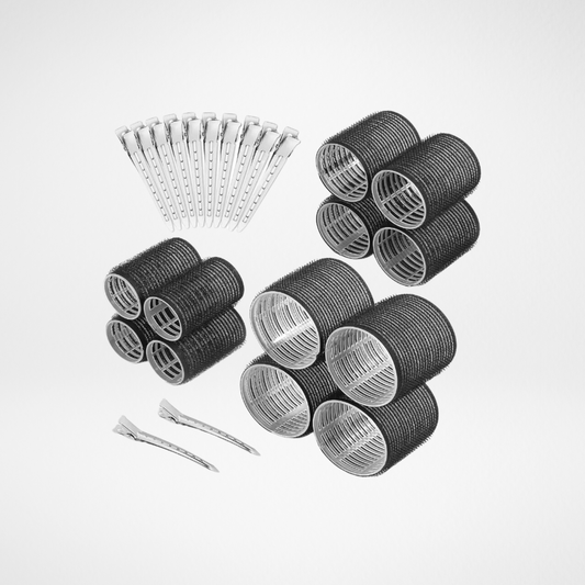 HAIR ROLLERS & CLIPS (12 PCS)